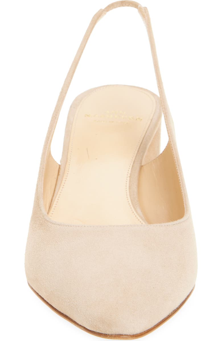 ANN MASHBURN Block Heel Slingback Pump, Alternate, color, Camel Suede