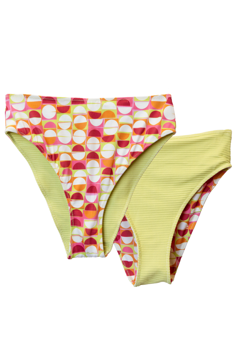 Nani Reversible High Leg Swim Bottom, Alternate, color, Citrus