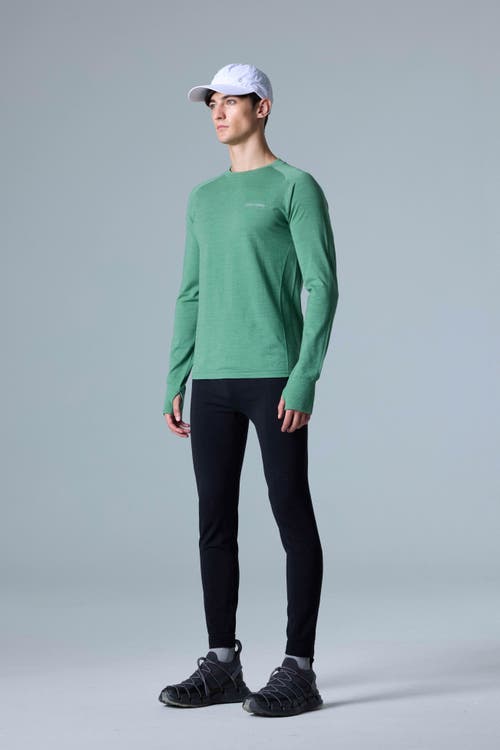 Cozy Zero Tech Merino Classic Fit Long Sleeve Top In Smoke Green