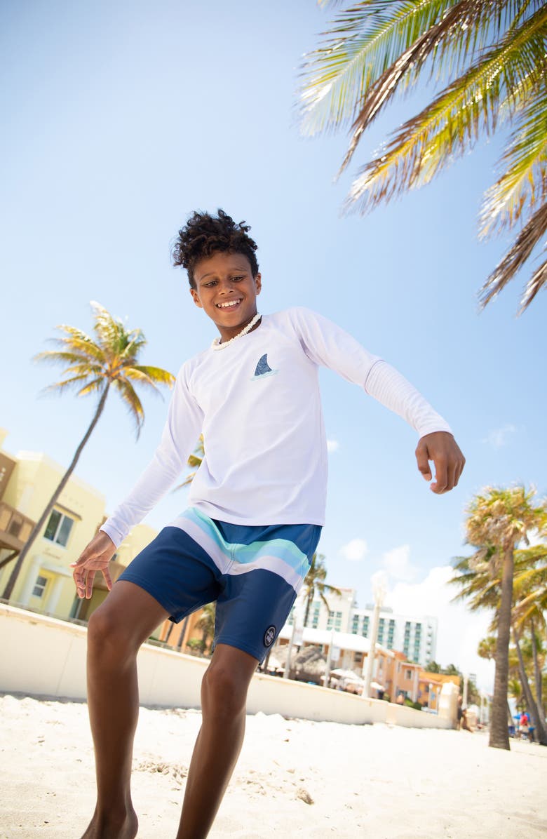 Feather 4 Arrow Kids' Voyager Board Shorts, Alternate, color, 