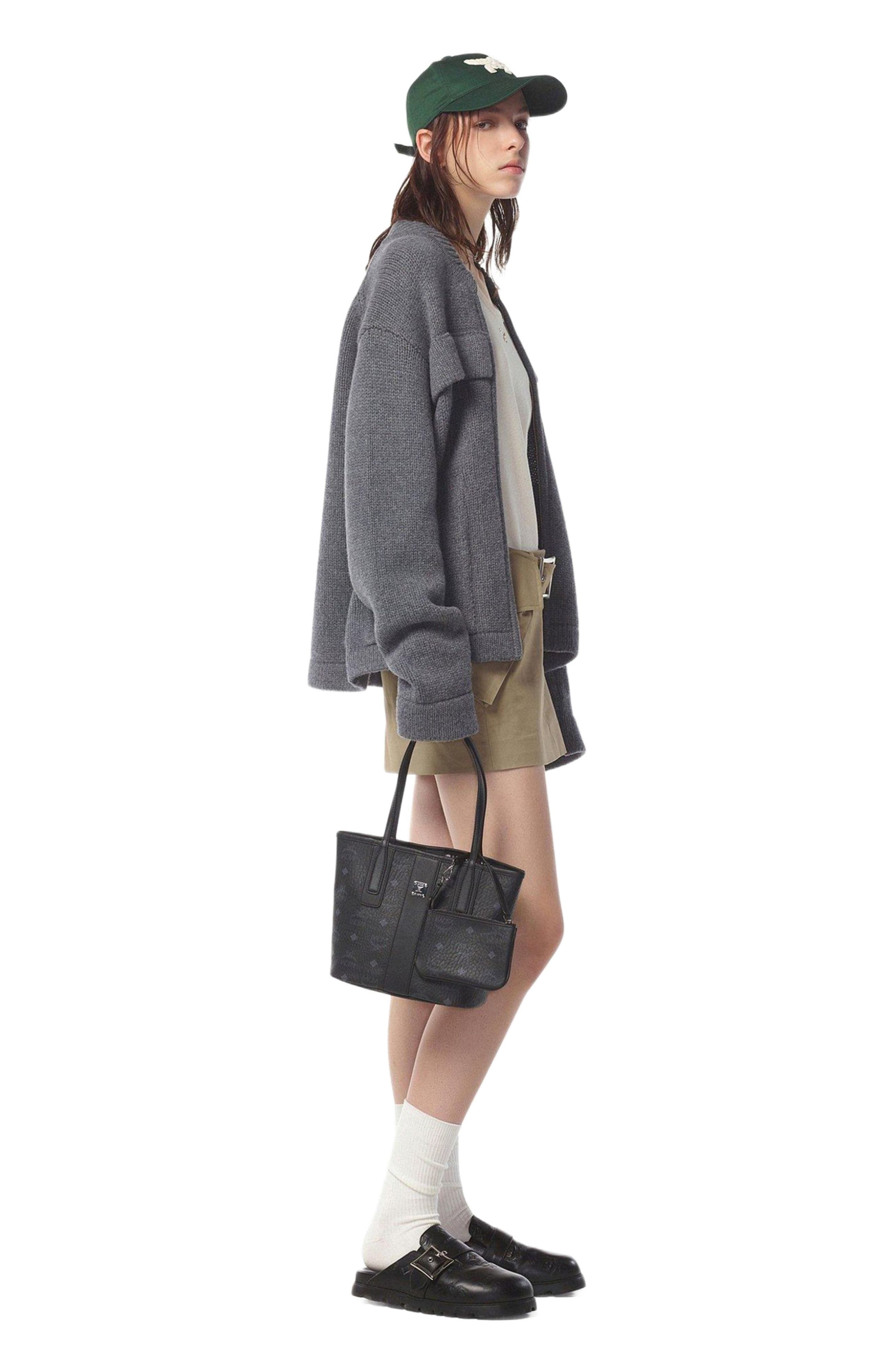 MCM Mini Reversible Liz Shopper in Visetos, Alternate, color, 