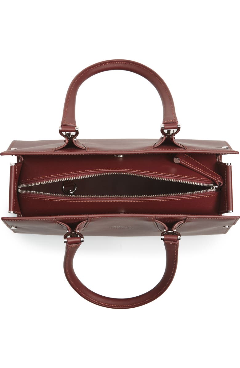 Longchamp Paris Premier Leather Satchel, Alternate, color, Red Lacqur