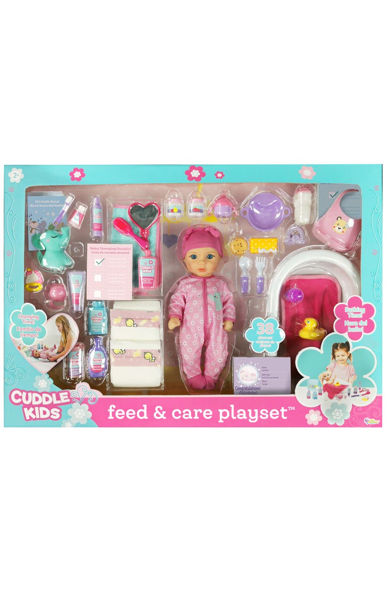 Little Darlings Little Partners Baby Doll Deluxe Playset w/ 15in Baby Doll, Alternate, color, Multicolored