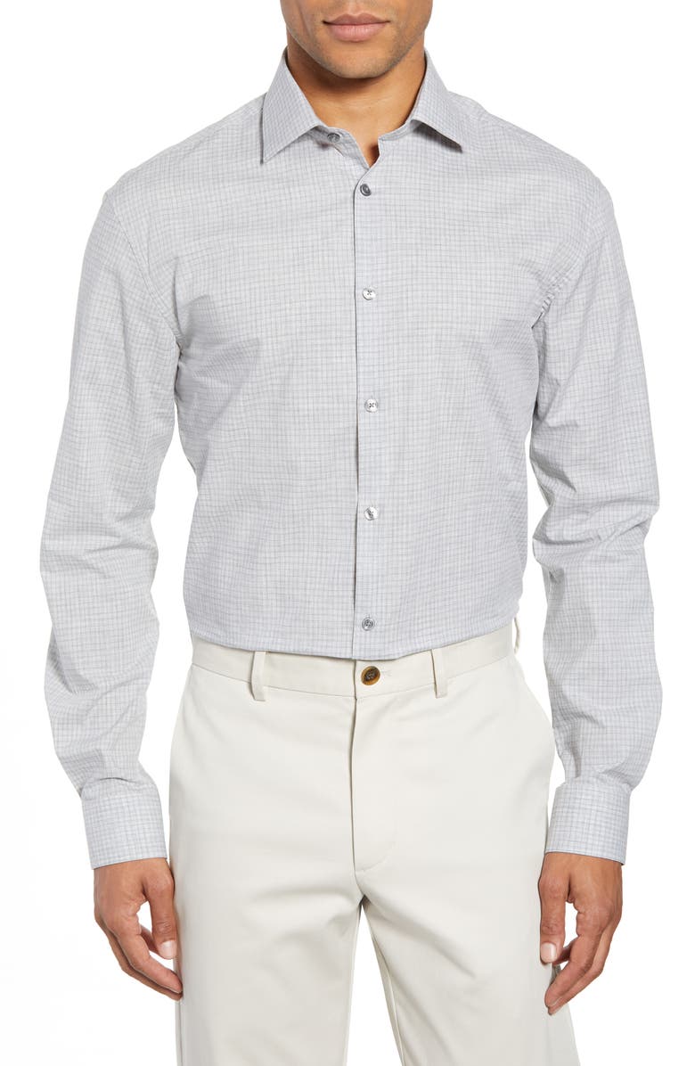 John Varvatos Star USA Slim Fit Check Dress Shirt, Main, color,