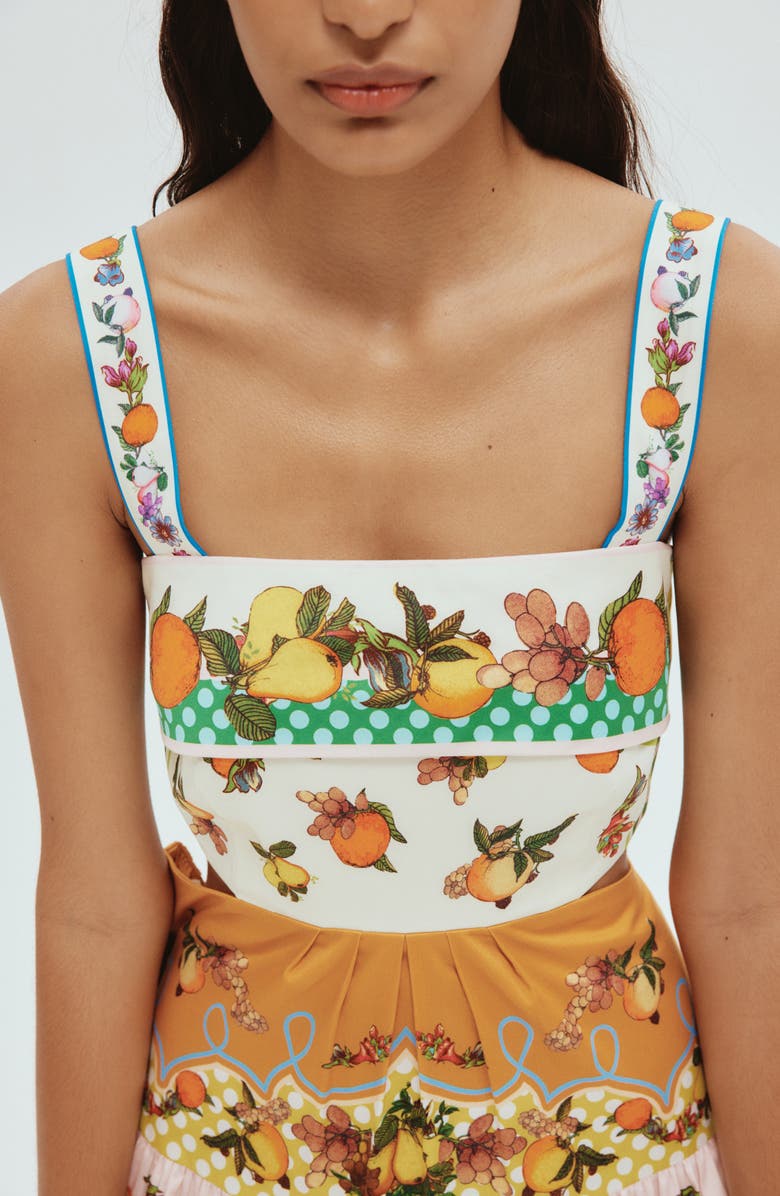 ALEMAIS Lemonis Print Cuotut Organic Cotton Minidress, Alternate, color, Multi