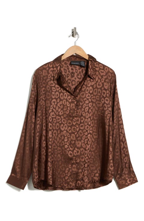 Long Sleeve Button-Up Shirt (Plus)