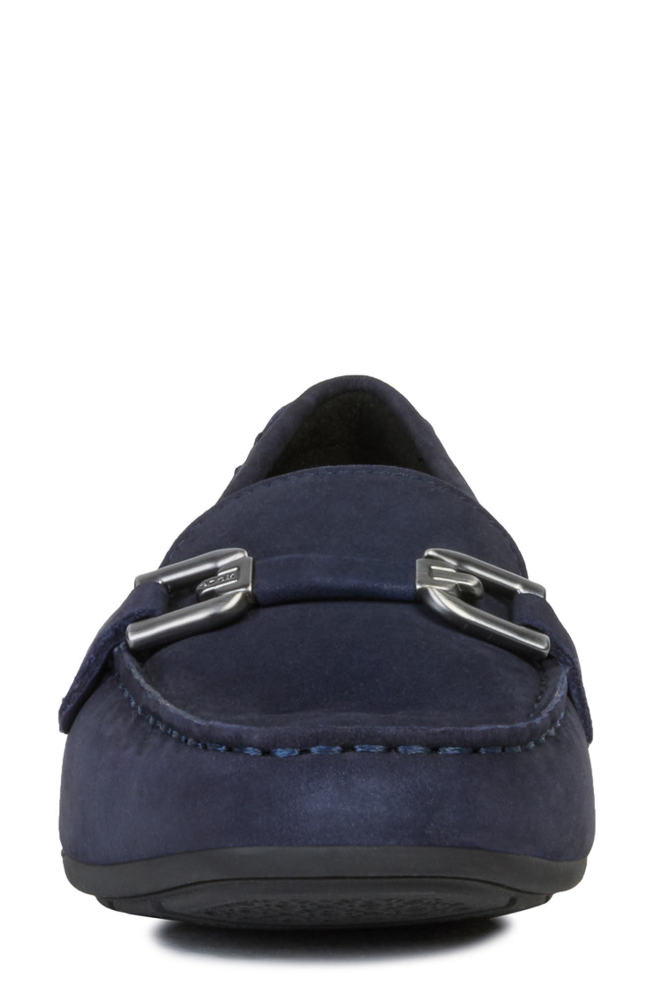 Geox Annytah Waterproof Loafer, Alternate, color, Dark Blue Nubuck Leather