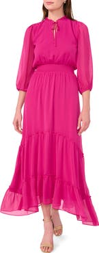 Halogen® Elbow Sleeve Maxi Dress