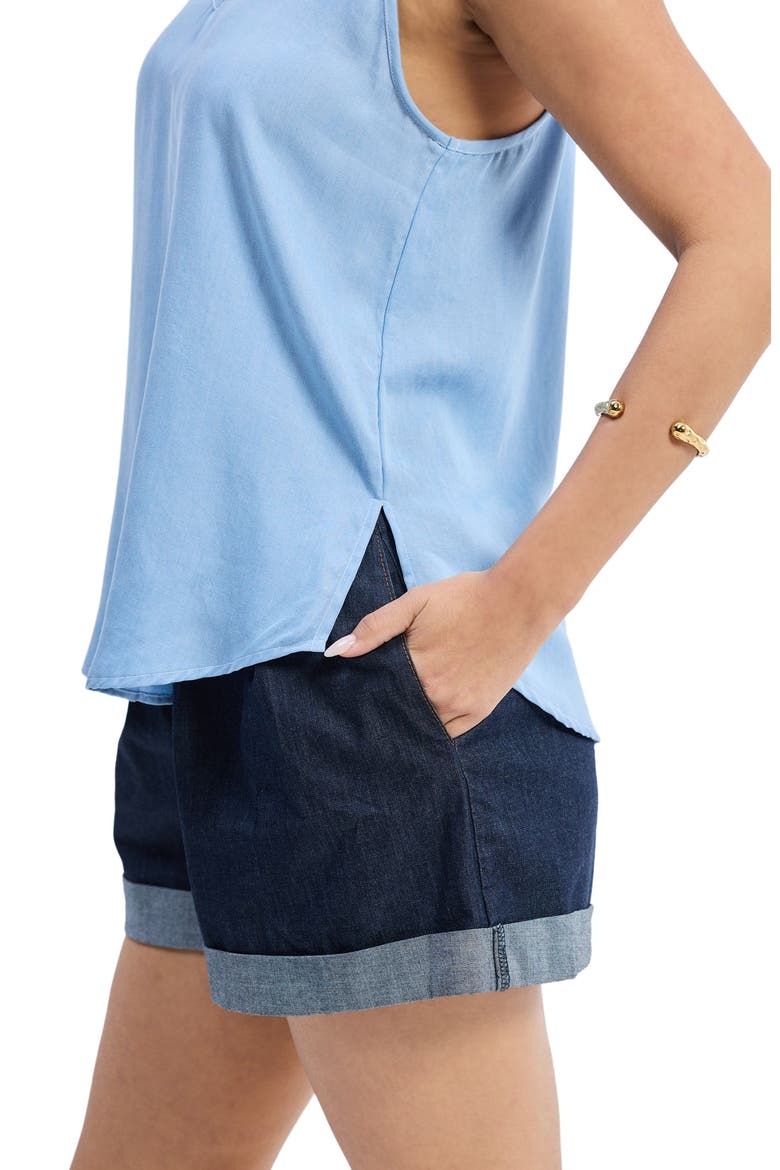 Endless Sunday Top in Tencel Denim, Alternate, color, Ocean Blue