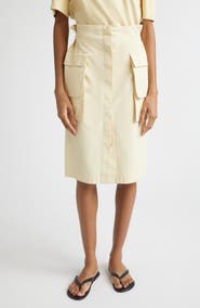 OSSOU Glen Coated Cotton Cargo Skirt