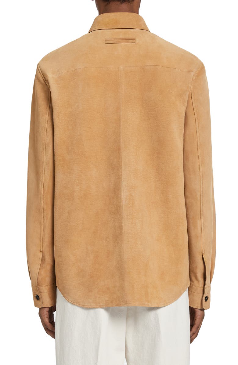 ZEGNA Men's Suede Button-Up Shirt, Alternate, color, 