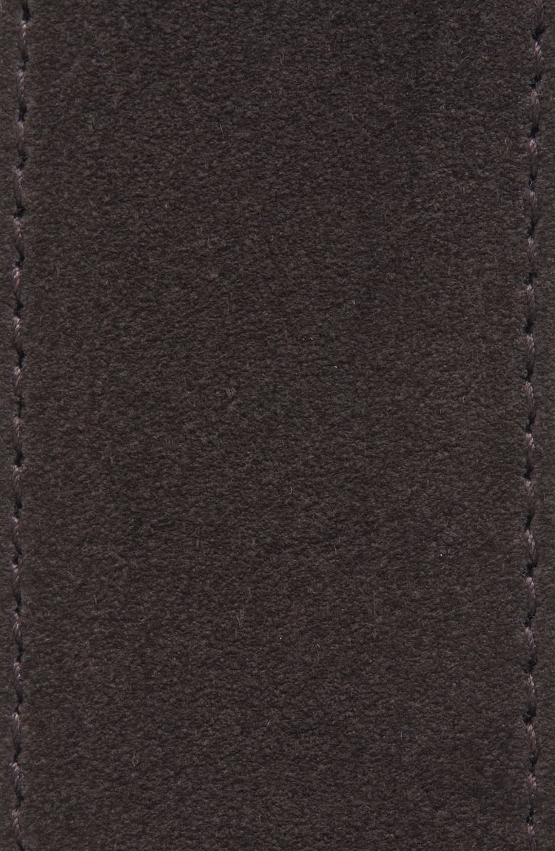 Nili Lotan Marcela Suede Belt, Alternate, color, Espresso W/ Gold Buckle