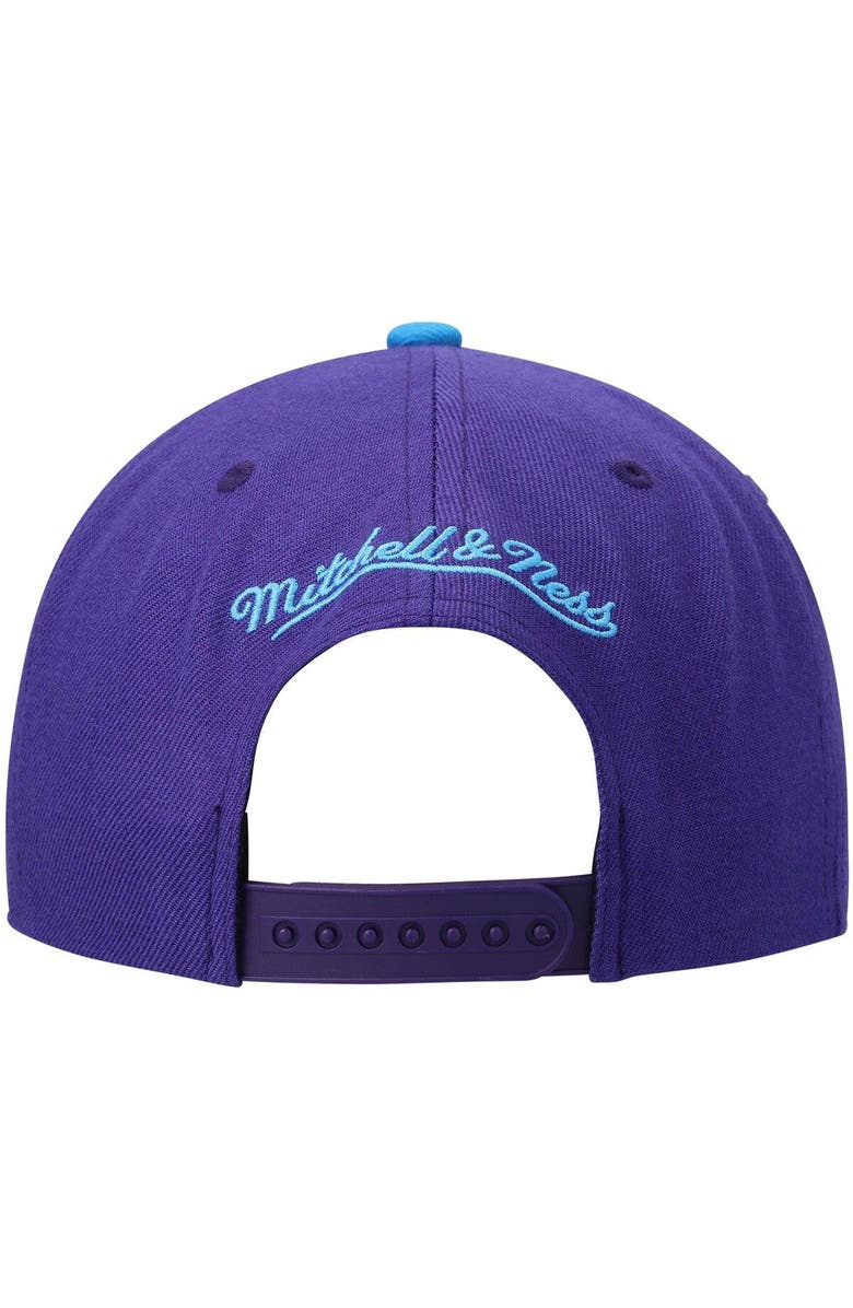 Mitchell & Ness Men's Mitchell & Ness Purple/Turquoise Utah Jazz Hardwood Classics Team Two-Tone 2.0 Snapback Hat, Alternate, color,