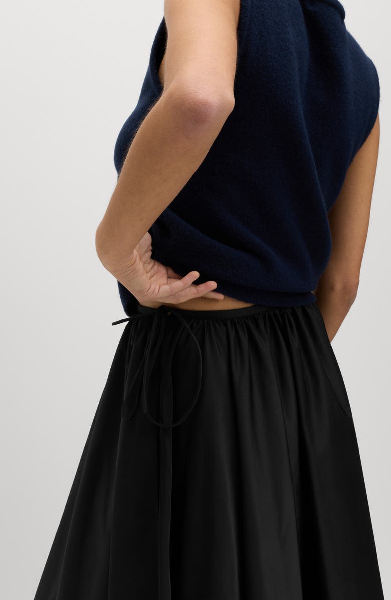 M&S Taffeta Skirt, Alternate, color, Black