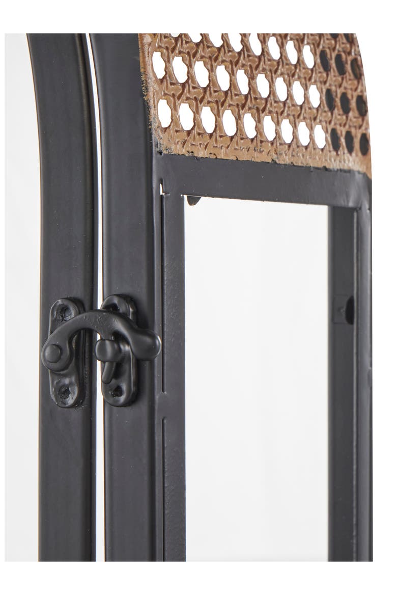 Set of 2 Lantern Candleholders, Alternate, color, BLACK
