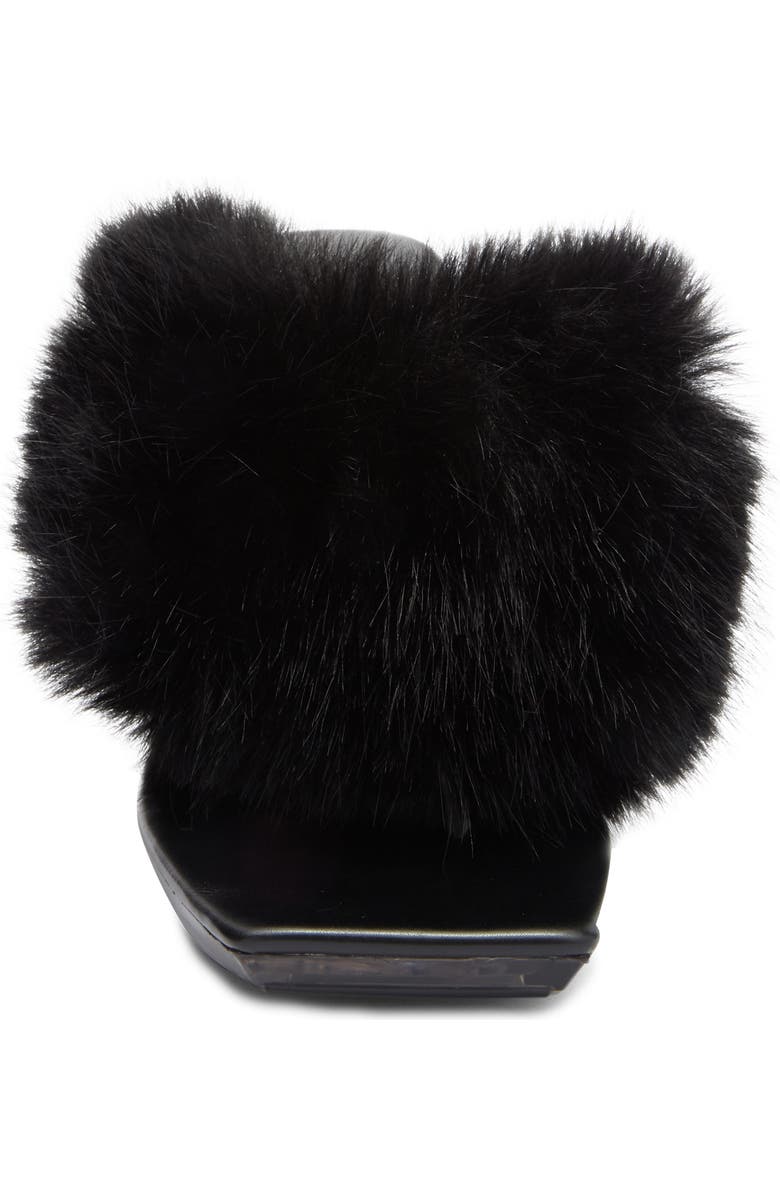 Jeffrey Campbell Delusions Faux Fur Slide Sandal, Alternate, color, Black Combo