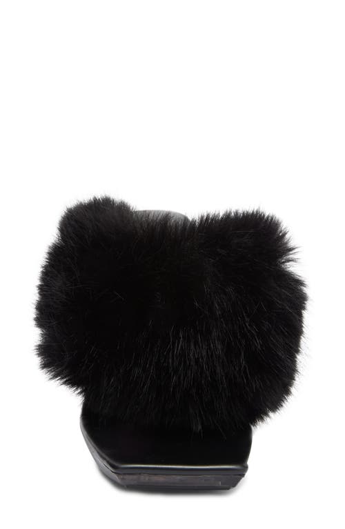 Jeffrey Campbell Delusions Faux Fur Slide Sandal In Multi