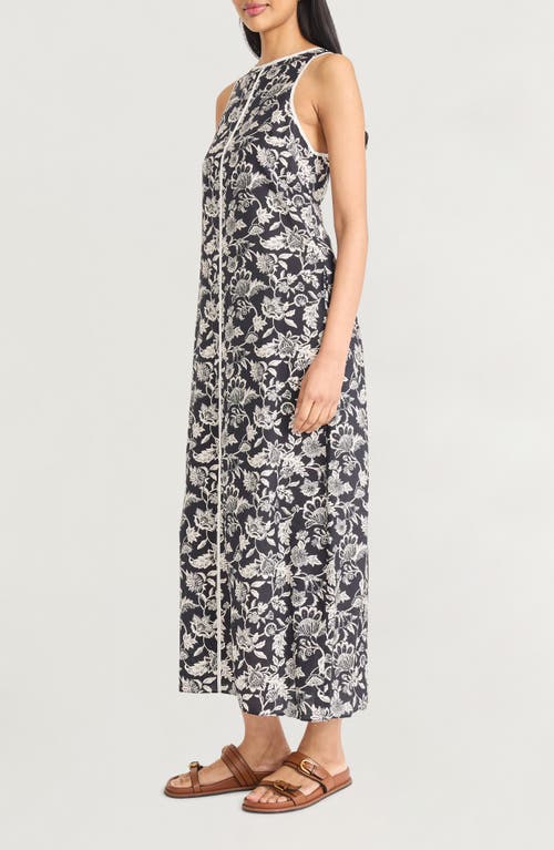 The Good Journey Contrast Piping Sleeveless Maxi Dress In Multi