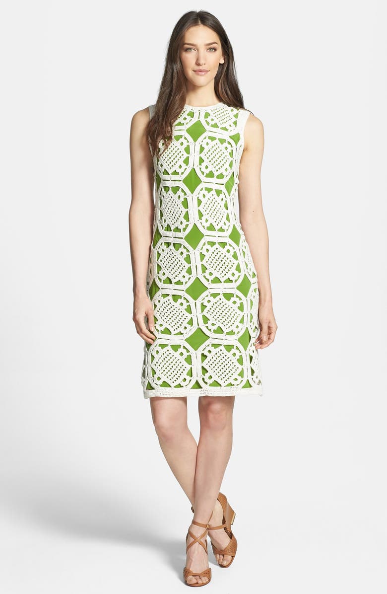 Tory Burch 'Lexi' Crochet Cotton Sheath Dress, Alternate, color, 