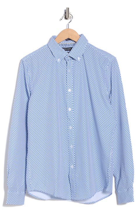 Floral Stretch Button-Down Shirt