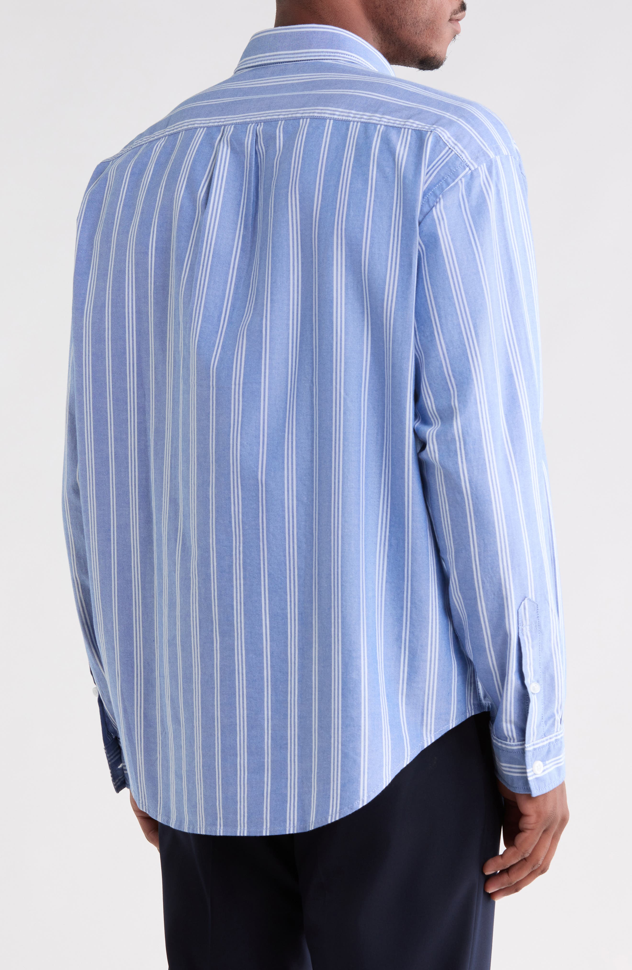 HUGO Ebill Stripe Cotton Oxford Button-Down Shirt (Men) | Nordstromrack