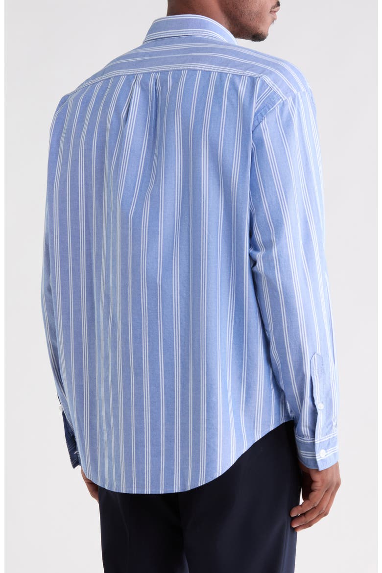 Ebill Stripe Cotton Oxford Button-Down Shirt, Alternate, color, OPEN BLUE