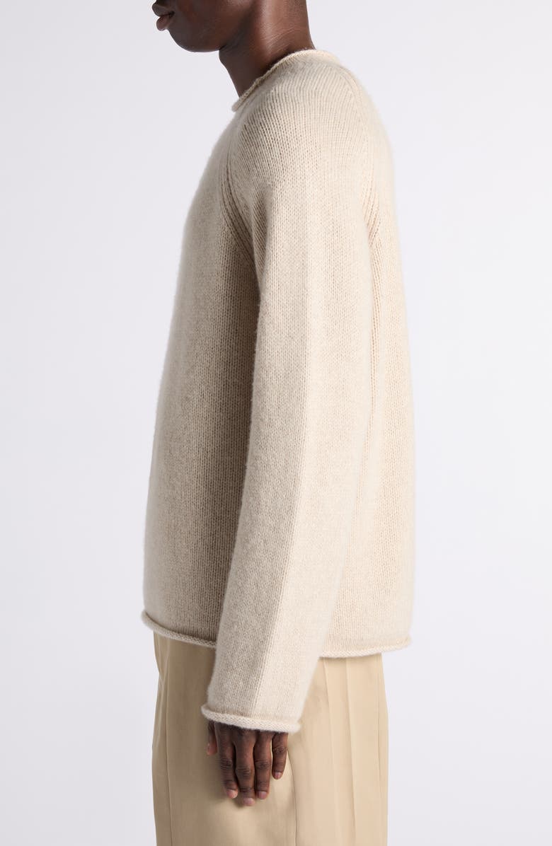 Bottega Veneta Roll Edge Cashmere Sweater, Alternate, color, 2159 Linen Melange