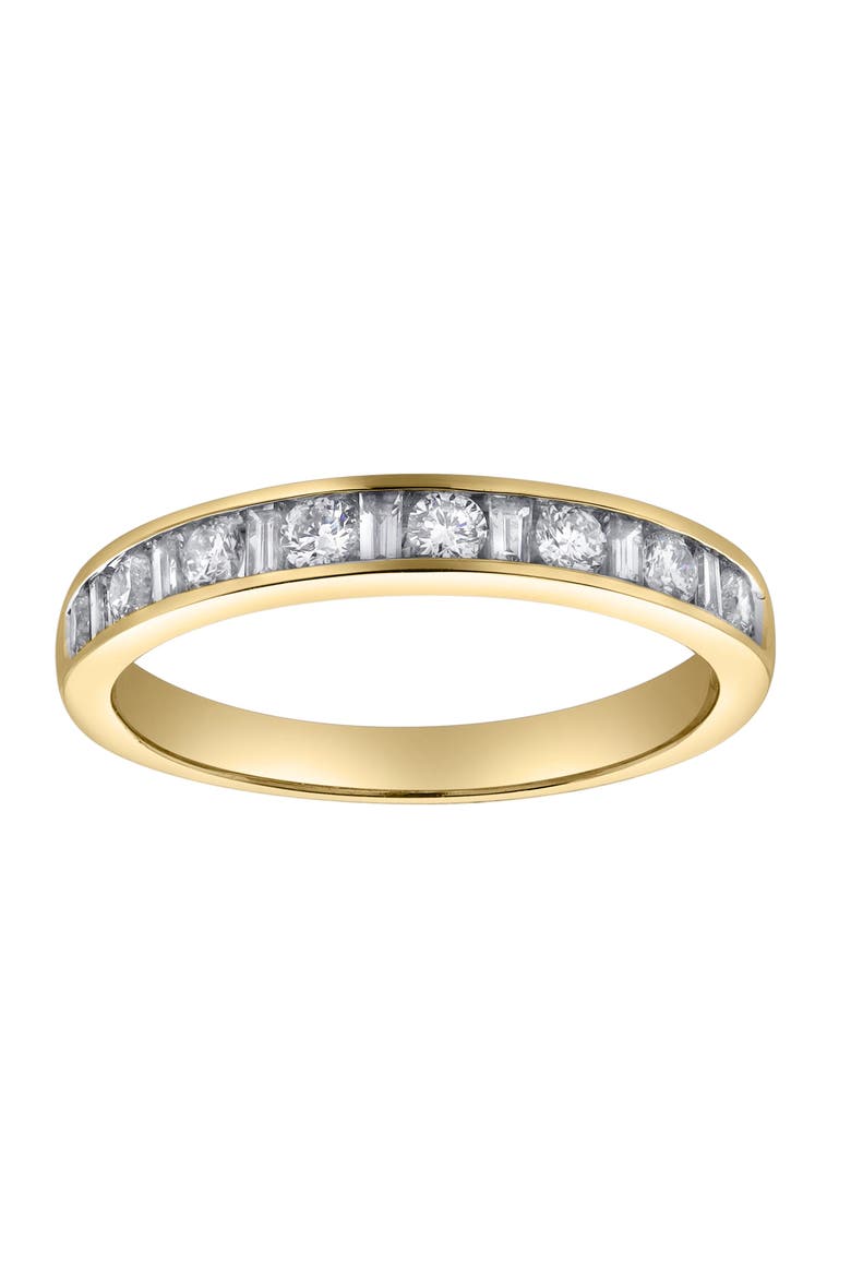 Cosmos 14K Gold Round Diamond Studded Band Ring - 0.52cts, Alternate, color, 14K Yellow Gold