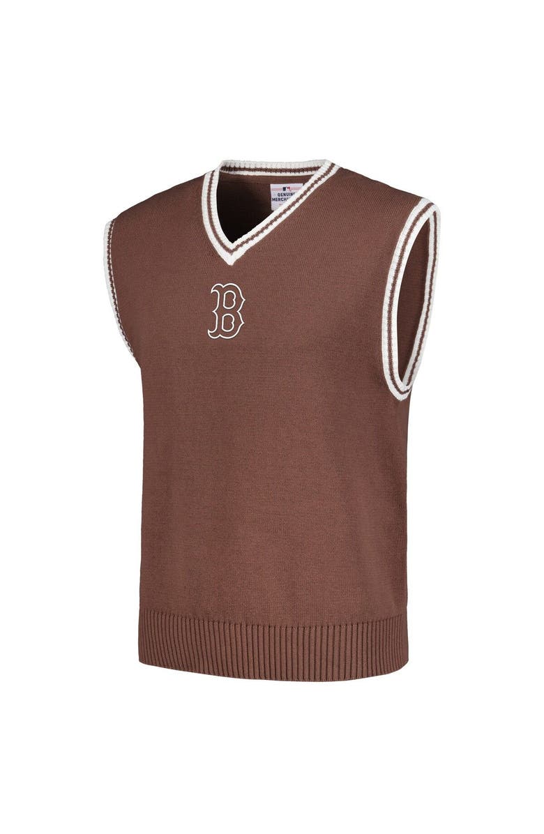 PLEASURES Men's PLEASURES  Brown Boston Red Sox Knit V-Neck Pullover Sweater Vest, Alternate, color, Brown
