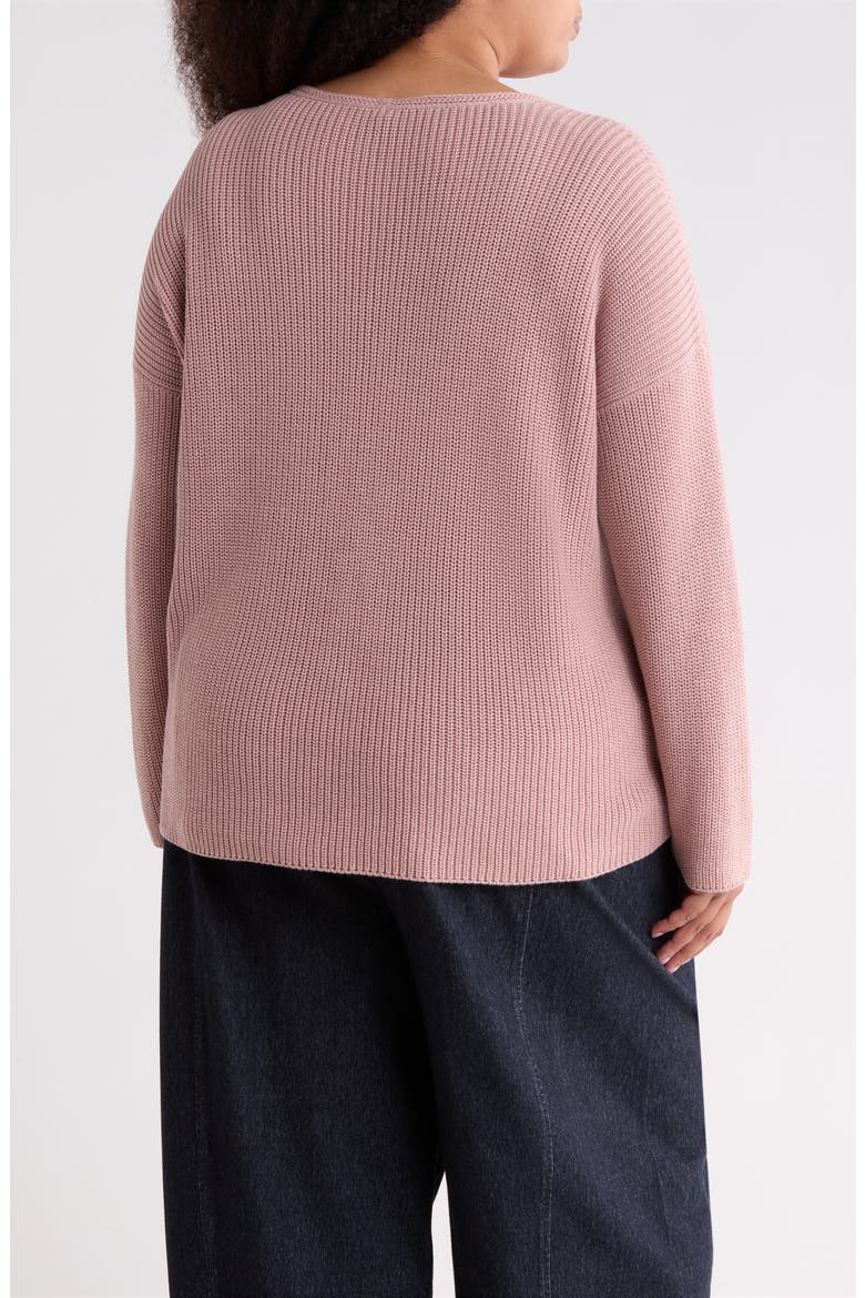 V NECK SWEATER, Alternate, color, OPAL