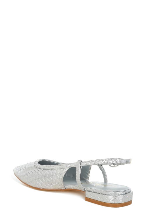 London Rag Kurina Pointed Toe Flat In Silver