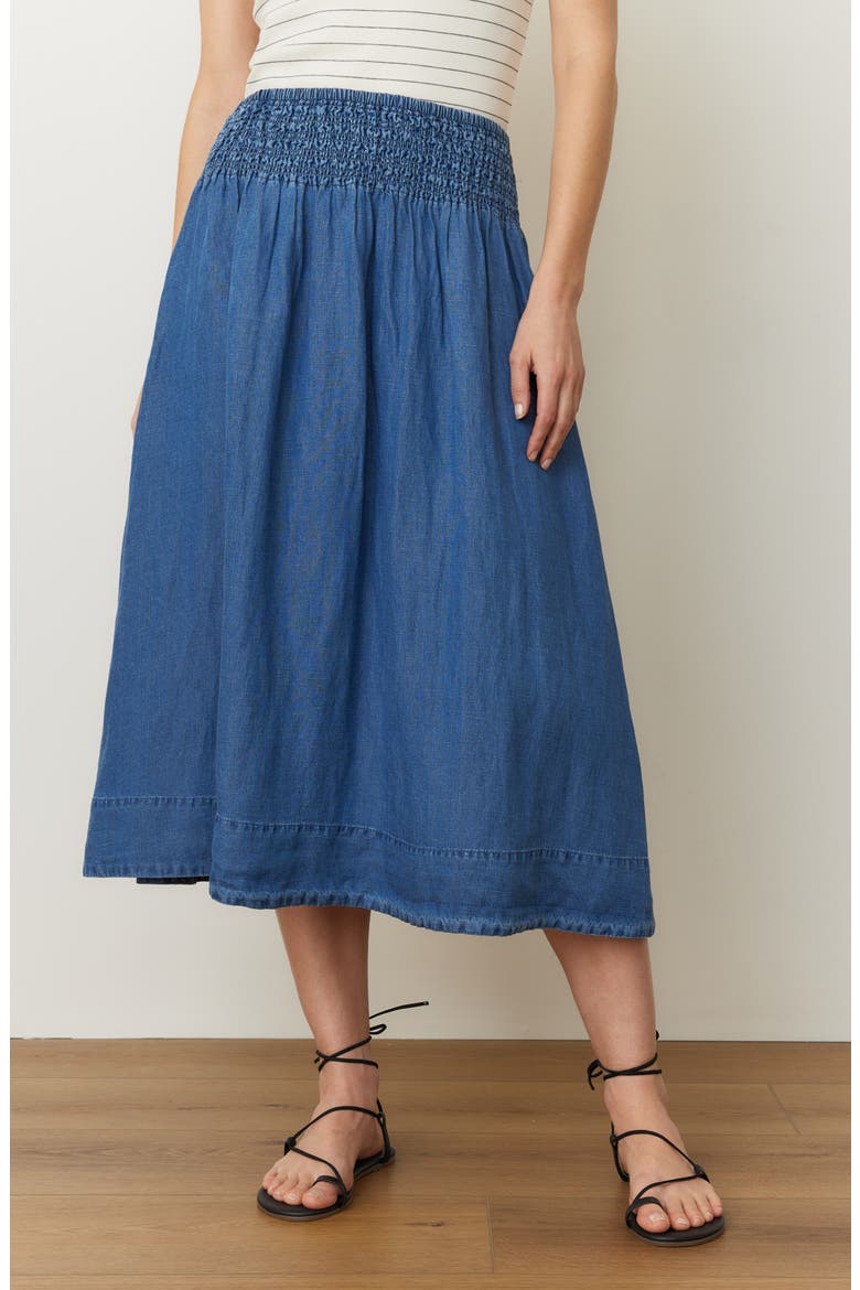 Bea Charm Midi Skirt, Alternate, color, MEDIUM WASH