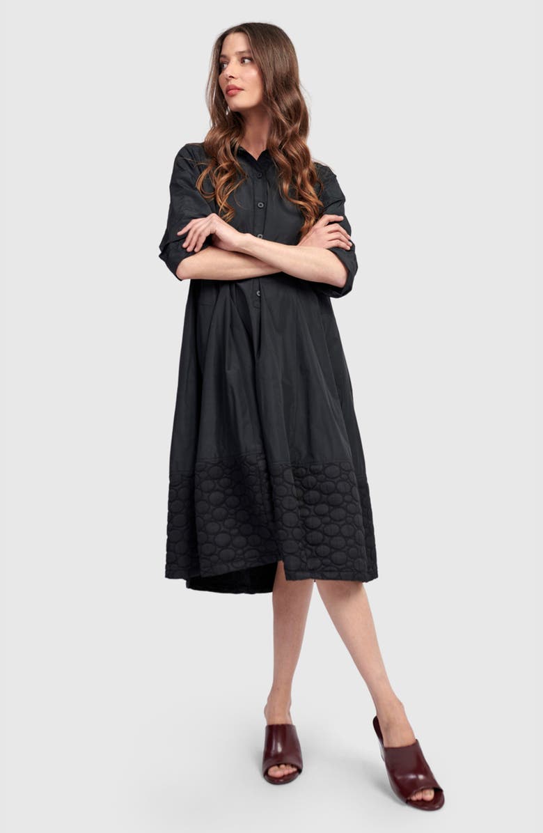 Alembika Christine Shirt Dress, Alternate, color, Black