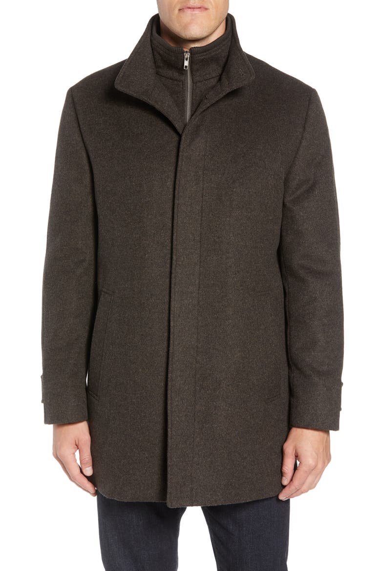 John W. Nordstrom® Hudson Wool Car Coat, Alternate, color, BROWN MELANGE