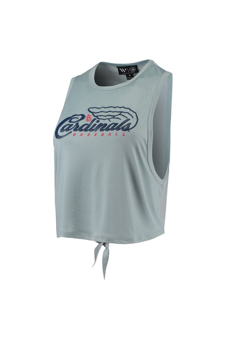 Women's The Wild Collective Light Blue St. Louis Cardinals Open Back Twist-Tie Tank Top, Alternate, color, Light Blue