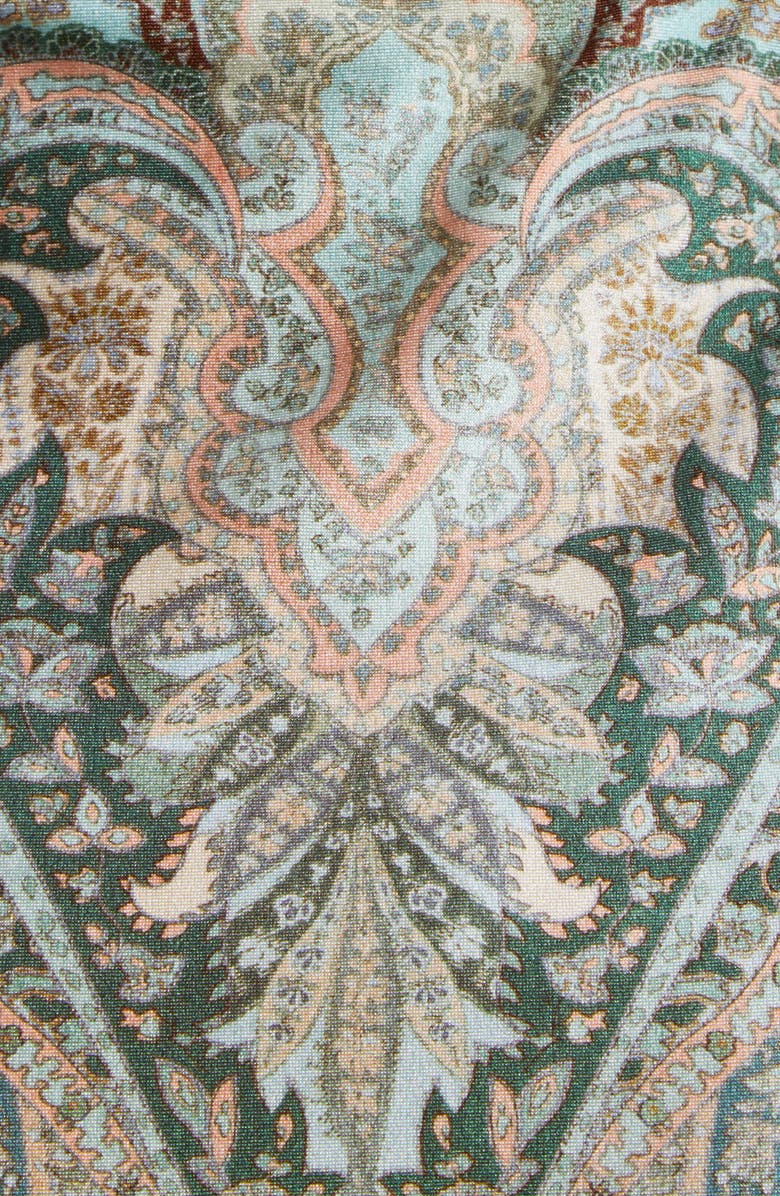 Zimmermann Wanderlust Scalloped One-Piece Swimsuit, Alternate, color, Tapestry Teal Multi