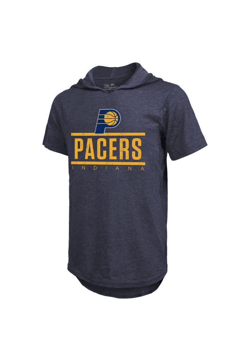 Men's Majestic Threads  Navy Indiana Pacers Tri-Blend Hoodie T-Shirt, Alternate, color, Navy