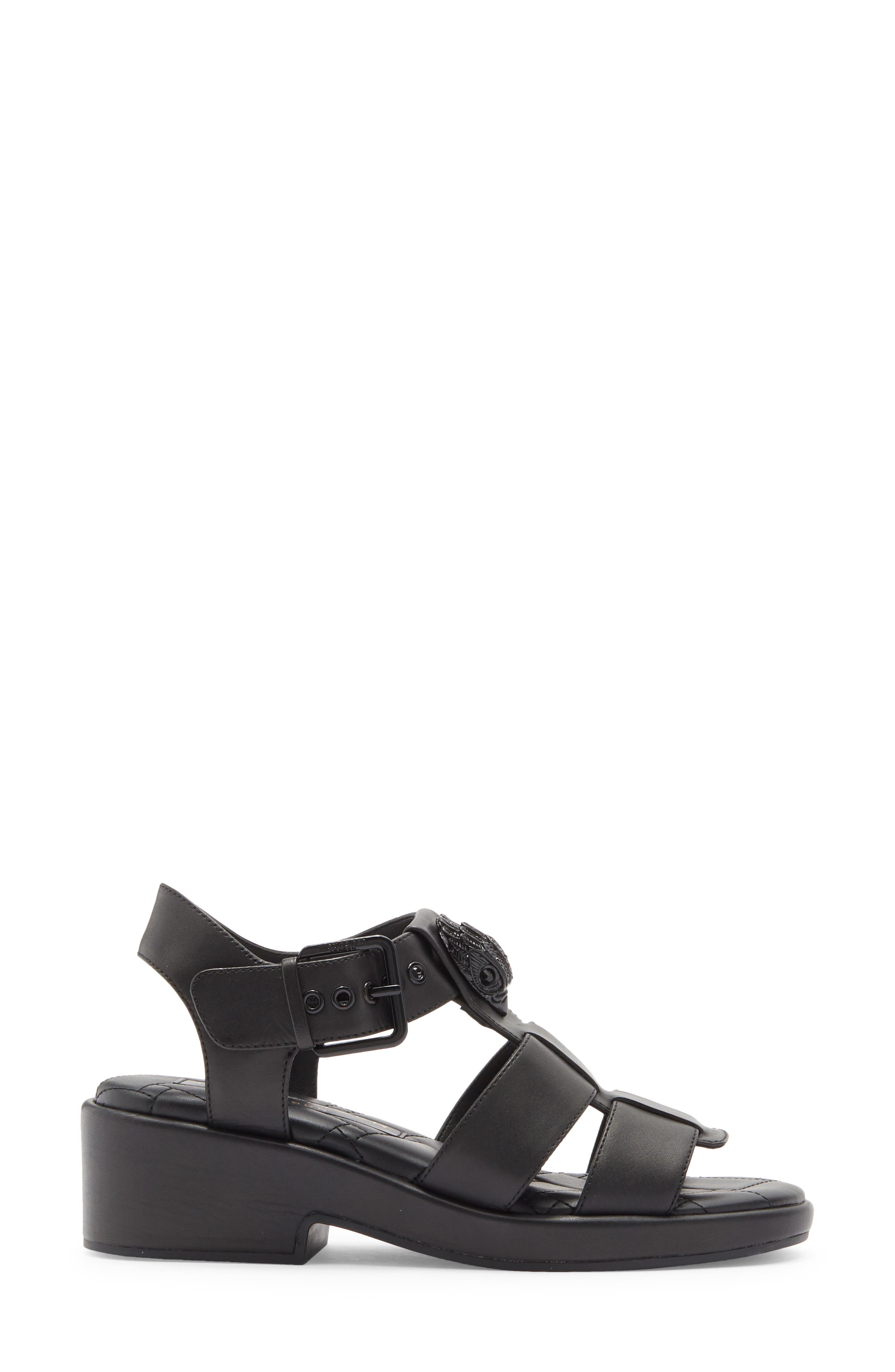 KG Kurt Geiger Kensington Block Heel Fisherman Sandal, Alternate, color, Black