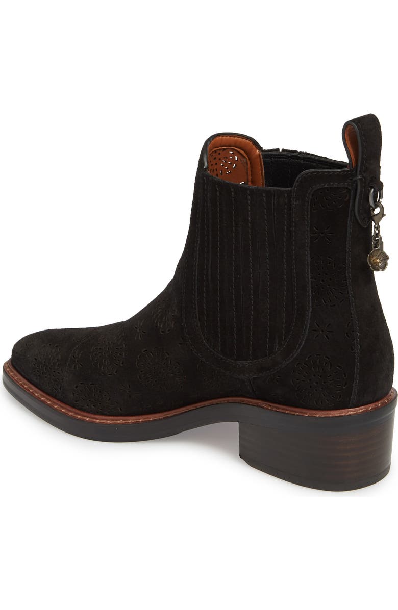 COACH Bowery Tea Rose Cutout Chelsea Bootie, Alternate, color,
