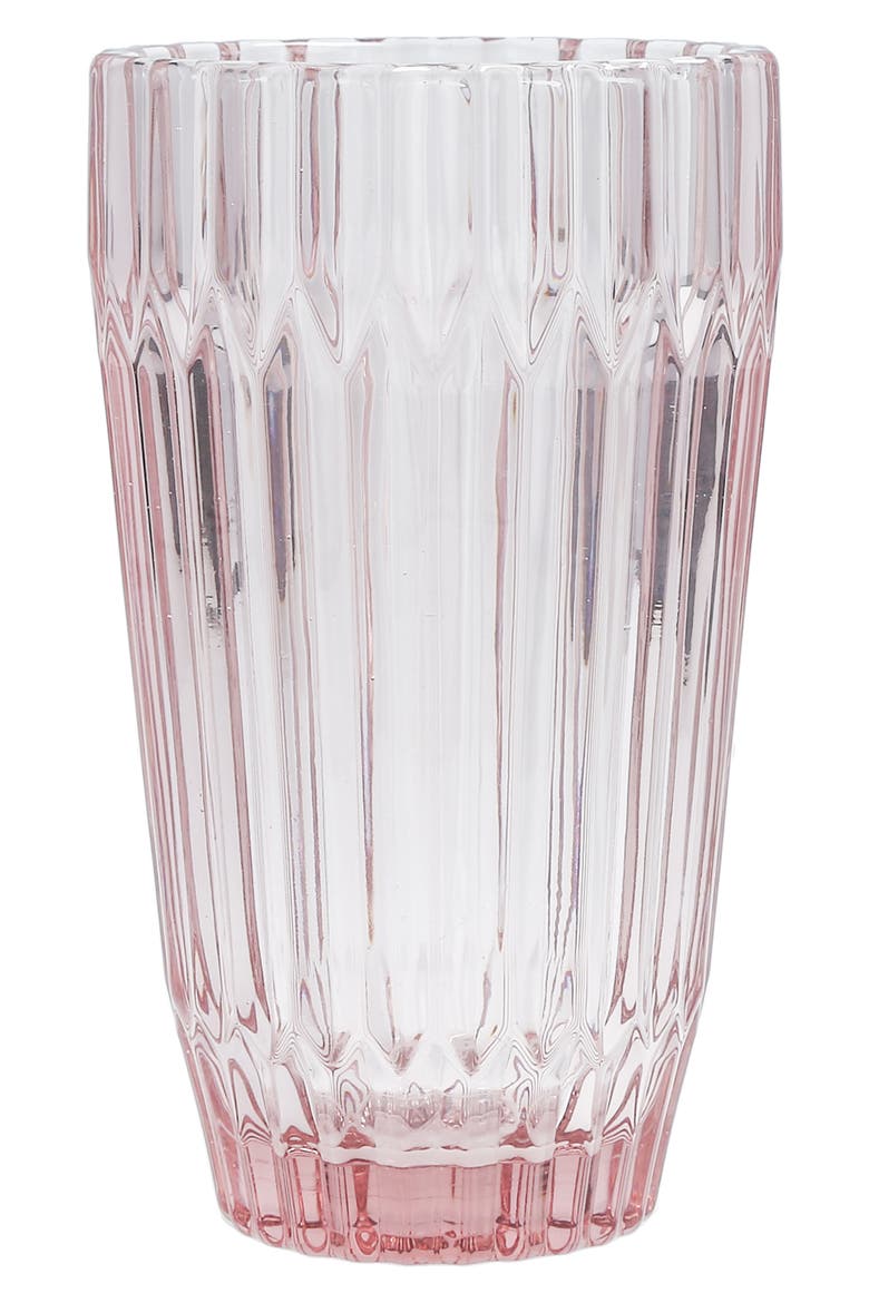 Archie Set of 6 Pink Iced Beverage Glasses, Main, color, PINK