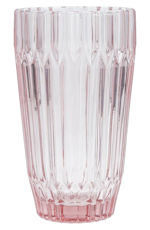 Archie Set of 6 Pink Iced Beverage Glasses