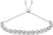 Haus of Brilliance Silver 1/4 Cttw Diamond Bolo Bracelet
