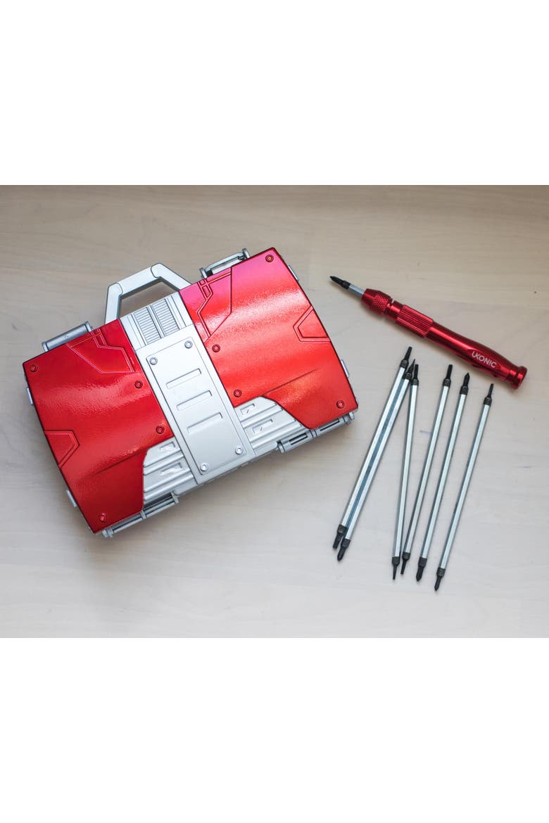 Marvel Iron Man 2 Replica Briefcase 7-Piece Screwdriver Set Tool Kit, Alternate, color, Red