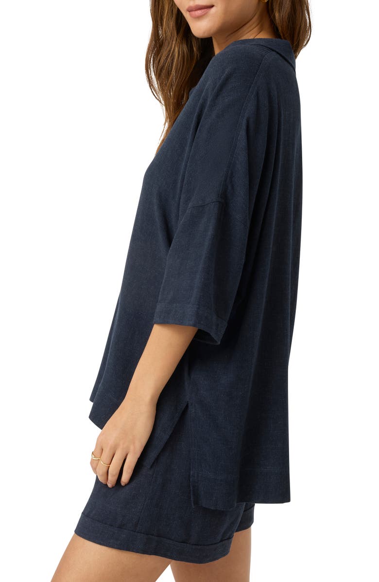 Splendid Coastal Relaxed Top, Alternate, color, Navy
