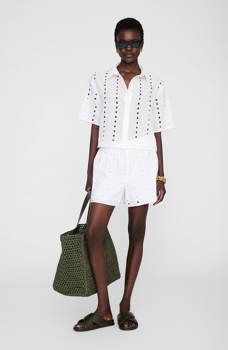 ANINE BING Kam Short, Main, color, White