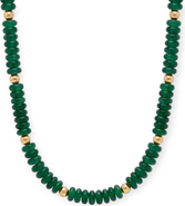 CUFFED BY NANO Green and 14k Gold Filled Beaded Necklace