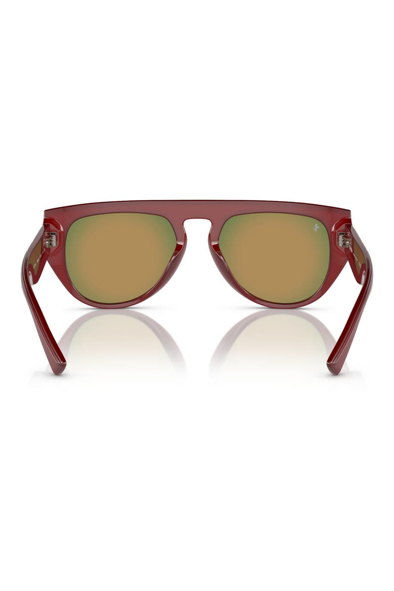 56mm Pilot Sunglasses, Alternate, color, RED / RED