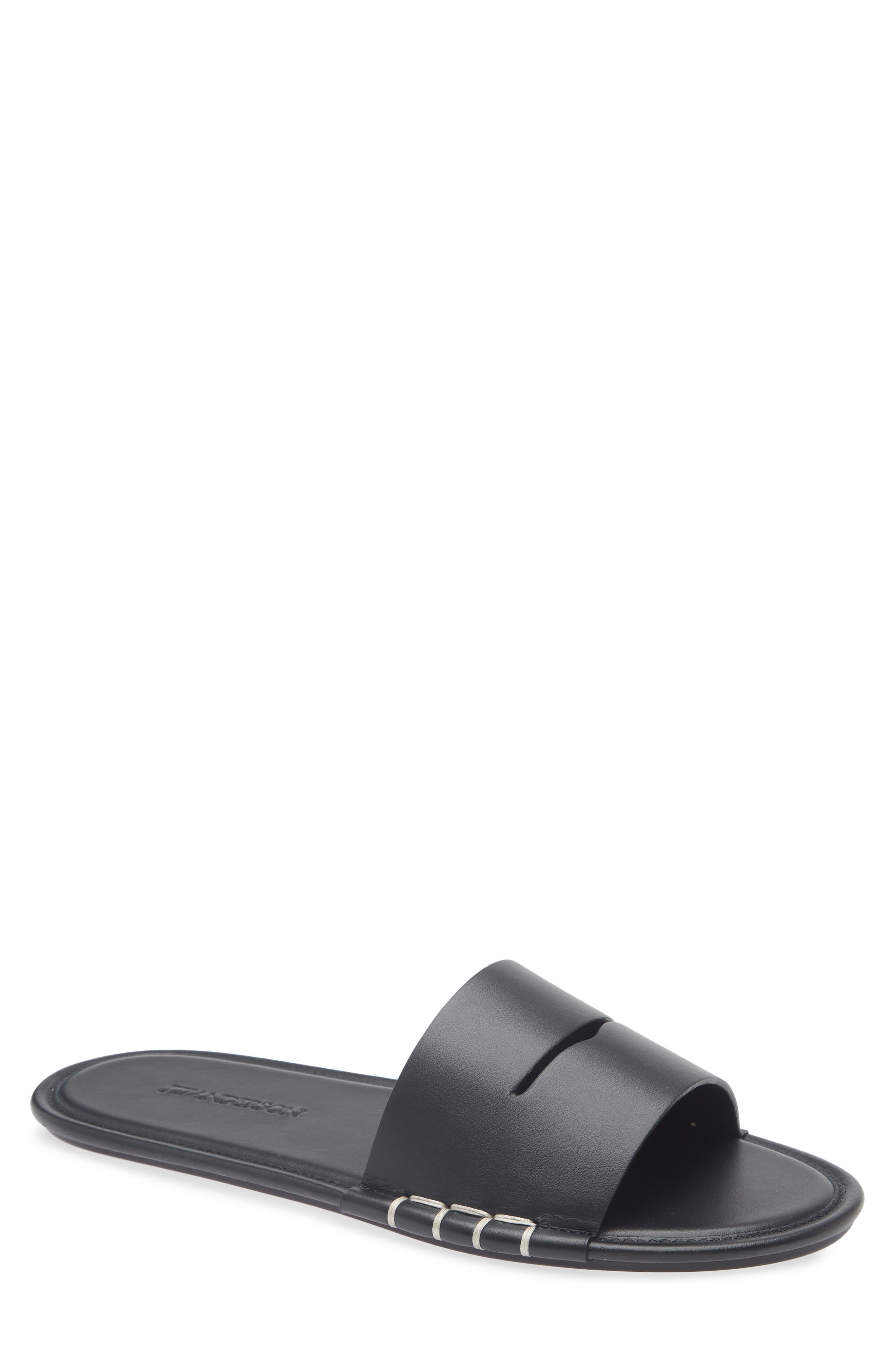 JW Anderson Loafer Slide Sandal, Main, color, 999 Black