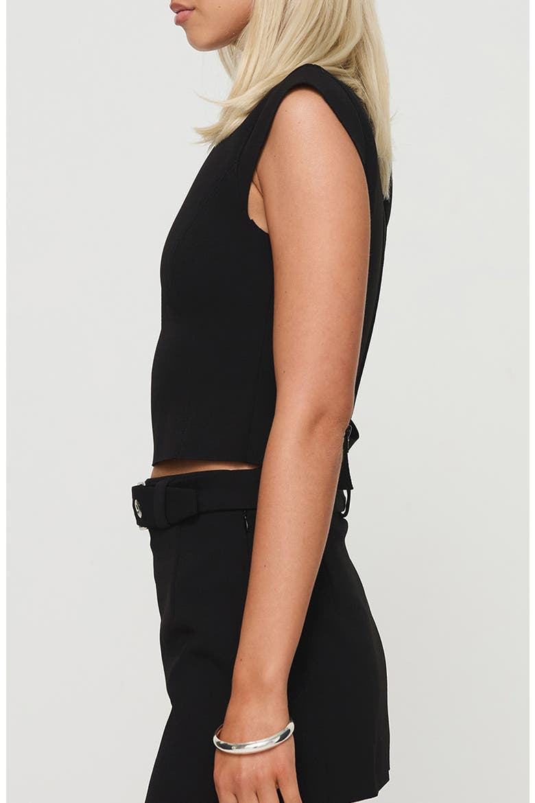 Ayumi Zip Back Jersey Top, Alternate, color, BLACK