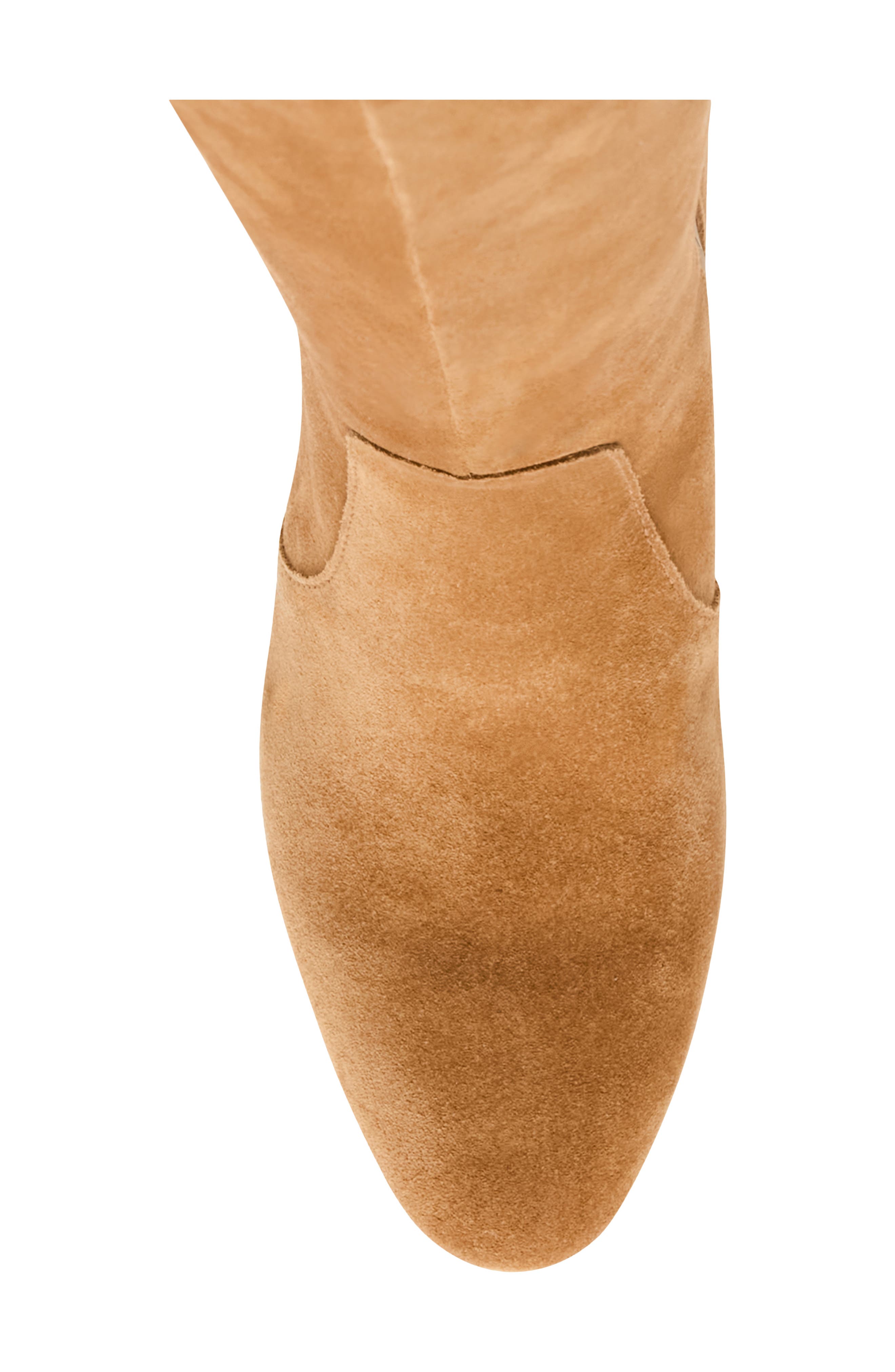 Mindy Knee High Leather Boot, Alternate, color, CAMEL SUEDE